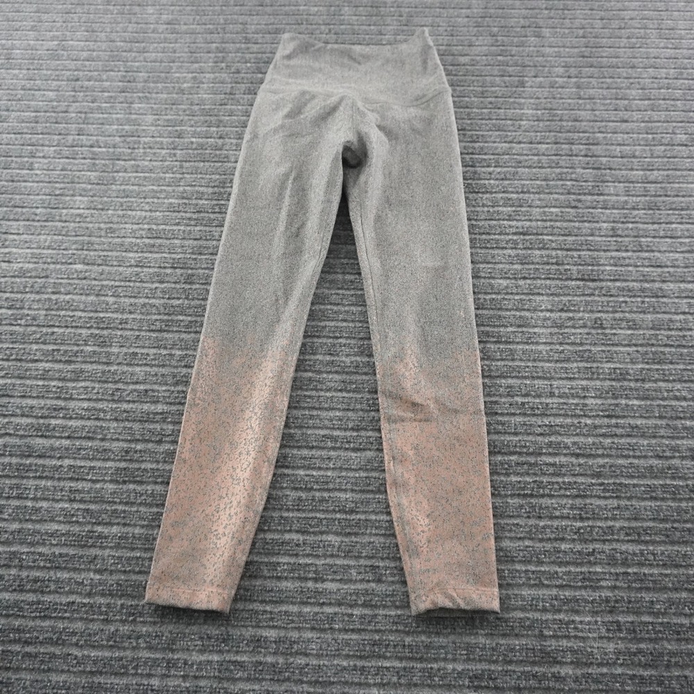 Beyond Yoga Leggings Womens XS Grey Rose Gold Foil Ombre High Waisted